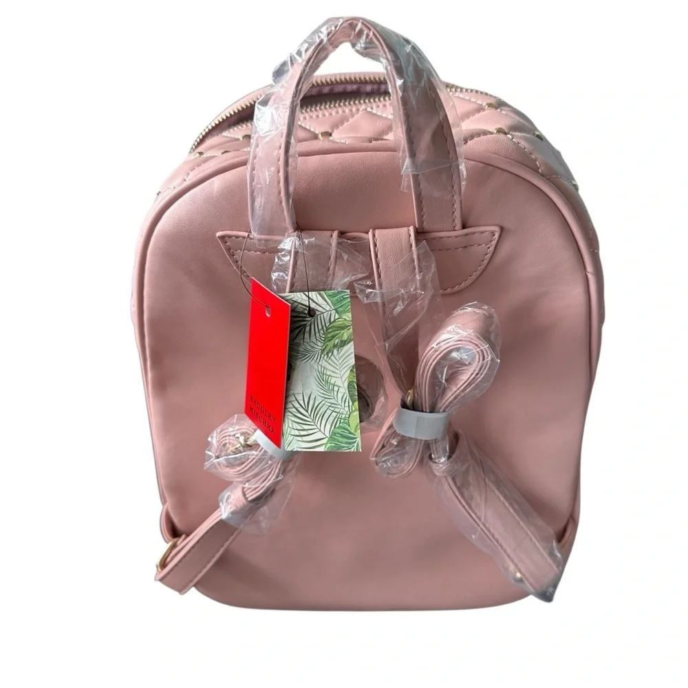 Badgley Mischka Blush Quilted Design Backpack NWT